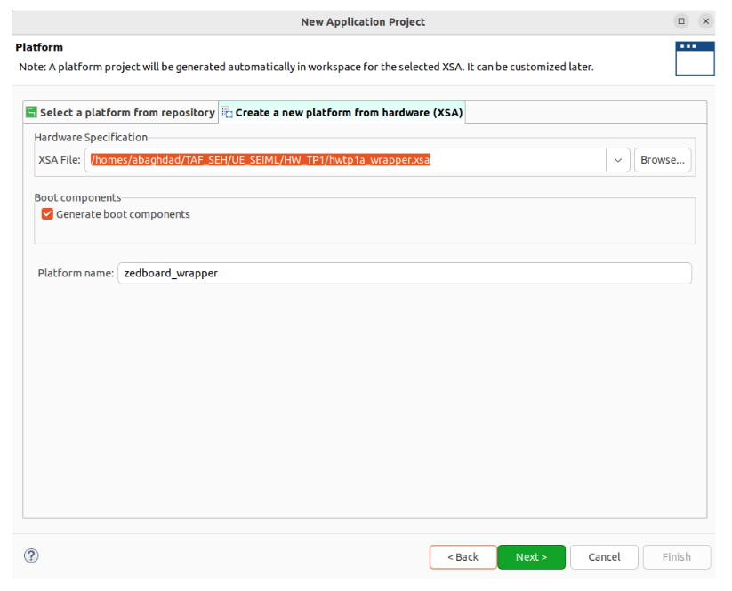 Create Application Project